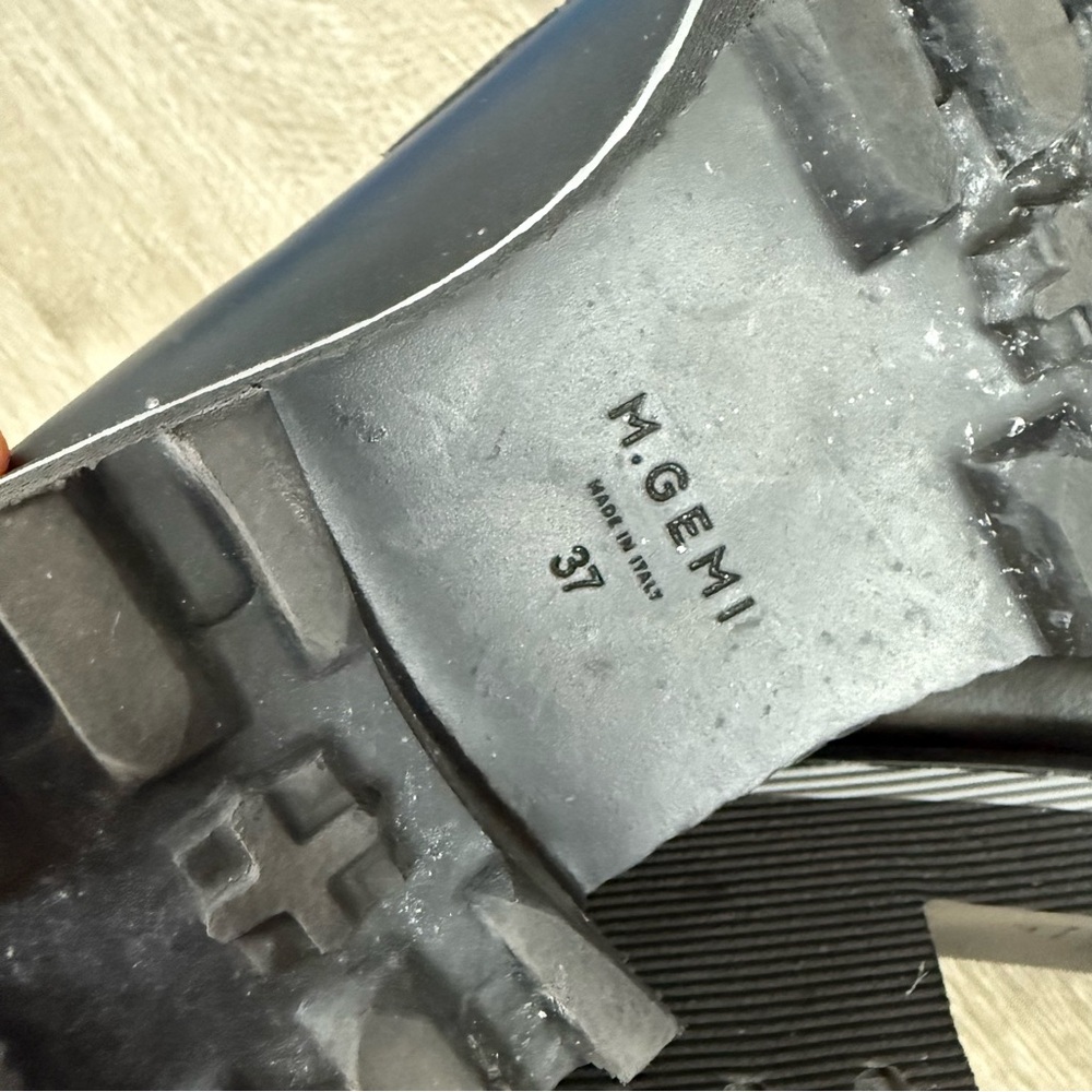 M.Gemi The Elsa Black Loafers Classic Croc Animal Shoes Leather Preppy 37 7 - Picture 8 of 10